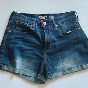 DENIZEN From Levis Womens Size 4 High Rise Cuffed Denim Blue Jean Shorts